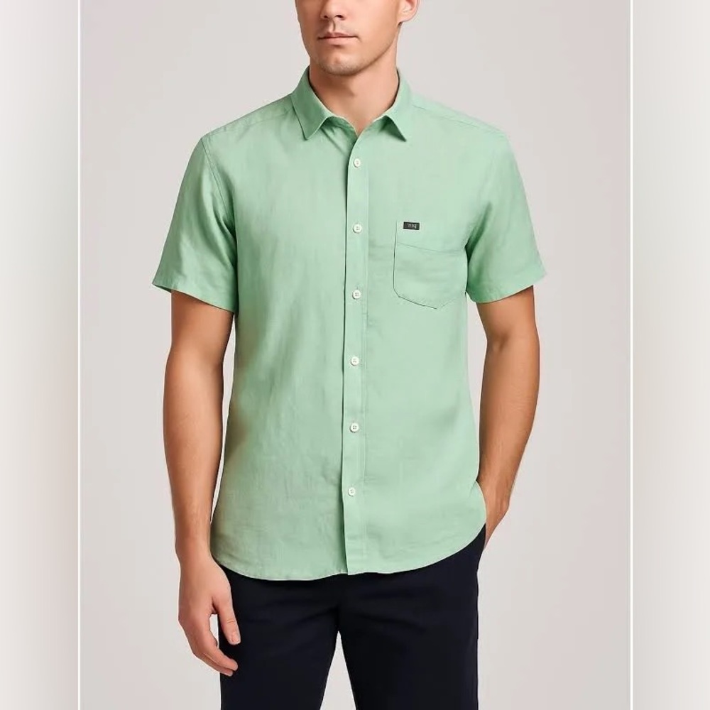NWOT Faconnable classique button down linen shirt